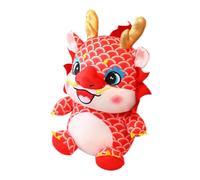 FUNOMOCYA Dragon Peluche Décorative Rouge Année Dragon et Cadeau Nouvel an Chinois Ornement pour Maison et Bureau