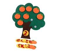 FUNOMOCYA Éducatif de Comptage et Dassociation Numérique Non Tissé à Fruits pour Garçon Fille Jeu de Cognition et Apprentissage des Chiffres pour Maternelle