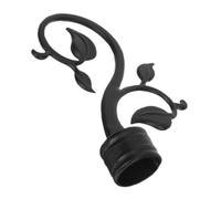 FUNOMOCYA Embout Tringle Rideau Noir Mat Plastique Robuste Capuchon Décoratif pour Embouts Tringles Stores Accessoire Facile à Installer et Résistant Déformation