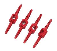 FUNOMOCYA Ensemble de 4 Connecteurs de Tuyau de Frein Vélo en Alliage D’Aluminium Rouge Outil de Routage Interne pour Câble de Dérailleur Compatible VTT Accessoire pour Cheminement Câble