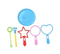 FUNOMOCYA Ensemble de 6 Baguettes à Bulles Colorées pour Garçon et Filles Outils à Bulles D'extérieur en Plastique Flexible Géantes et Petites Présent de Fête Ludique et Couleur Aléatoire