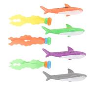 FUNOMOCYA Ensemble de Jouets de Plongée pour Piscine 7 Pièces - 4 Requins et 3 Herbiers Marins en Plastique Solide, Coloris Vifs, Adaptés aux Garçon et Filles pour Jeux Aquatiques Estivaux