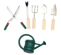 FUNOMOCYA Ensemble d'Outils de Jardinage Miniatures pour Maison de Poupée 1 Set Alliage et Plastique Mini Arrosoir Mini Ciseaux Décor Micro-Jardin Accessoires pour Kit Jardinier Jouets