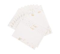 FUNOMOCYA Ensemble Papeterie Vintage 14 Pièces Petites Enveloppes D'invitation Blanches à Motifs Notes de Musique, Papier à Lettres pour Mariage, Fêtes et Correspondance Élégante