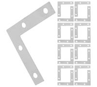 FUNOMOCYA Équerres Métalliques en L pour Cadre Photo - Lot de 50 Pièces - Renfort D’Angle en Métal Solide - Fixations D’Angle Pré-Percées pour Meubles et Cadres en Bois - Support Intérieur