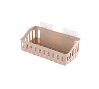 FUNOMOCYA Étagère De Salle De Bain Organiseur De Salle De Bain Porte-Rouleau De Papier Toilette Panier De Gel Rangement De Cuisine Support Mural Marron Clair