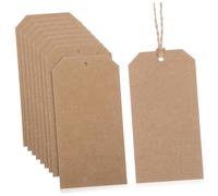 FUNOMOCYA Étiquettes en Papier Kraft Solides et Polyvalentes avec Ficelle de Jute Lot de 200 pour Étiquetage Vêtements et Occasions Diverses