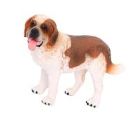 FUNOMOCYA Figurine Chien Réaliste Plastique Décorative Garçon Fille et Résistant Modèle Saint-Bernard Vif pour Éducation et Décoration Bureau