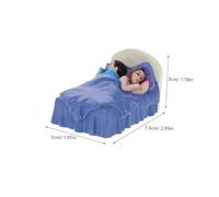 FUNOMOCYA Figurines Miniatures Couple sur Lit avec Smartphones Décor Résine pour Table Ornement Maison de Poupée Thérapie Psychologique Cadeau Garçon Fille
