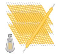 FUNOMOCYA Filament LED Dur 100 Pièces 3V 38mm 120mA Ambiance Cosy Éclairage Intérieur Ampoules Pour Réparation LED