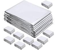 FUNOMOCYA Film Réfléchissant de Jardin Argenté 12 Pièces - Film Mince Polyester Isolant pour Serrage et Plantes Couverture Thermique D’Urgence Légère et Pliable pour Protection Extérieure