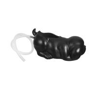 FUNOMOCYA Fontaine Céramique pour Aquarium Forme de Chien Crachant de Eau Décoration Cascade Décorative pour Bassin Intérieur et Extérieur avec Support pour Plantes Vertes