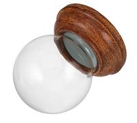 FUNOMOCYA Glass Globe DIY Kit Glass Dome with Vintage Base Empty Globe for Creative Crafts and Holiday Decoration DIY Terrarium Display Case