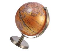 FUNOMOCYA Globe Terrestre Rotatif Vintage avec Support Doré Décoration de Bureau et Apprentissage Géographique pour École et Maison Ornement de Bureau Élégant et Fonctionnel