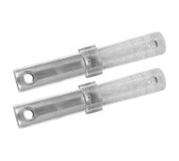 FUNOMOCYA Goupille de couplage d'échafaudage 2 pièces, métal argenté, épissure galvanisée, accessoire d'échafaudage mobile pour construction stable
