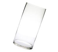 FUNOMOCYA Grand Vase Cylindrique en Verre Grand Vase Oblong Vases À Fleurs Vases À Fleurs Décoration Dintérieur Design Élégant