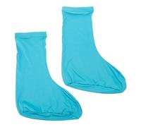 FUNOMOCYA Guêtres Anti-Sable Hautes Élastiques Bleues Taille L, Couvre-Chaussures Imperméables Légères pour Randonnée, Alpinisme et Marche en Extérieur, Protection Solide Sable et Débris