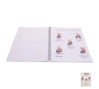 FUNOMOCYA Guide Complet de Yoga avec Chaise pour Débutants Illustrations Détaillées et Planning Progressif D'étirements Doux en Papier, pour Hommes et Femmes