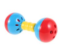 FUNOMOCYA Hochet Double Tête pour Garçon Fille Instrument Musical pour Tout-petits Plastique Sûr et Stimulant avec Cloches Doubles pour Développer Coordination et Couleur Couleur Aléatoire