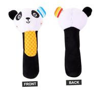 FUNOMOCYA Hochet Peluche Doux Garçon Fille Noir Blanc Panda Éveil Motricité Main Préhension Montessori Dès la Naissance