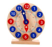 FUNOMOCYA Horloge Bois Éducative pour Garçon Fille Pédagogique pour Apprendre Heure Résistant et Léger pour Tout-Petits et Élèves de Primaire Développement des Compétences Logiques et Sens
