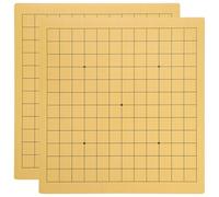 FUNOMOCYA Jeu de Go en Bois Portable 2pcs Plateau Double Face 300x320x3mm Stratégique pour Garçon et Filles Accessoire Échiquier Pliable pour Jeux de Société et Apprentissage