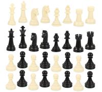 FUNOMOCYA Jeu Échecs Plastique PP Pièces de Remplacement pour Voyage Accessoires Durables et Légers Set Complet sans Échiquier pour Parties Famille et Amis