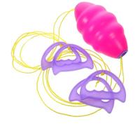 FUNOMOCYA Jouets à Billes tirés à Enfants Balle Doux Jouets de Sport en Plein air Jeu interactif de l'attrace Enfant Boules de ralliement Rose