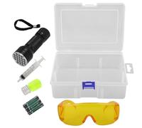 FUNOMOCYA Kit de Lampe Torche en Plastique pour Test D'étanchéité de Climatisation Automobile Outil Polyvalent Prévention des Dommages pour Professionnels et Débutants