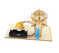 FUNOMOCYA Kit Éducatif Hydrolienne DIY pour Garçon Fille Manuel pour Apprendre Électricité Science Stem pour Garçons et Filles Projet Expérimental sans Pile