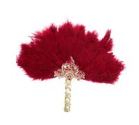 FUNOMOCYA La Plume Décorations Petit Ventilateur Éventails pour Femmes Mariage Célibataire Mesdames Éventail De Mariée Fan De La Mariée Faire La Fête Fait Maison Ornement De Fan Strass
