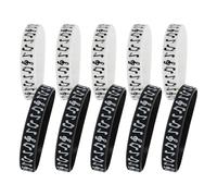 FUNOMOCYA Lot de 10 Bracelets Musicaux en Silicone Noir et Blanc 10 Pièces Bracelet Décoratif Note de Musique pour Festivals Concerts et Événements Accessoire Léger et Confortable pour