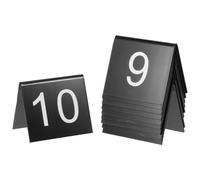 FUNOMOCYA Lot de 10 Marqueurs Triangulaires Numérotés en Acrylique 55X63 CM Noir/Blanc pour Scène de Crime Numéros de Marqueurs de Preuves Panneaux de Numérotation pour Table de