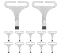 FUNOMOCYA Lot de 100 Crochets Métalliques Argentés pour Housses de Sièges Auto Fixations Robustes pour Appuie-Tête et Coussins Accessoires Pratiques pour Maintien et Organisation