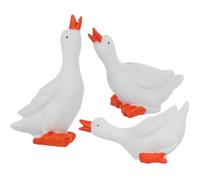 FUNOMOCYA Lot de 12 Mini Figurines d'Oies en Résine Blanche Décoration Miniature Réaliste pour Gâteau Aménagement Paysager Oie Miniature Ornement de Table Accessoires Photo pour Garçon