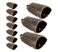 FUNOMOCYA Lot de 16 Breloques Cloche Décorative Vintage en Cuivre Doré Mini Dragon, Figurines Cloches Rétro Feng Shui, Pendentifs Porte-clés pour Décoration Intérieure, Création