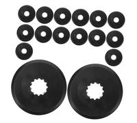 FUNOMOCYA Lot de 16 Protections pour Volant Moteur de Vélo Noir Cache-Rayons et Protection de Moyeu de Cassette Compatible VTT et VTC et Vélo Pliant Accessoire Solide Disque et Rayons