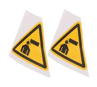 FUNOMOCYA Lot De 2 Autocollants « Attention À La Prudence » Avec Support Adhésif Pour Panneaux Davertissement