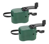 FUNOMOCYA Lot De 2 Batteries Externes pour Camping À Manivelle avec Générateur USB Portable Et Chargeur USB Vert Olive