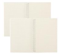 FUNOMOCYA Lot de 2 Carnets de Notes à Spirale A5 Papier Quadrillé Blanc, Texture Agréable et Finition Soignée, pour Écriture Créative et Dessins