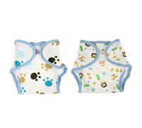 FUNOMOCYA Lot de 2 Couches-culottes en Coton pour Bébé, Réutilisables et Absorbantes, Taille Moyenne, Motifs Lionceau et Crocodile, Adaptées à L’apprentissage Propreté Toute L’année