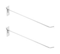 FUNOMOCYA Lot de 2 Crochets Muraux Métalliques 5 MM X 30 CM Chevilles Crochets d'Affichage pour Panneaux Perforés Accessoires pour Organisateur de Panneau Perforé Usage Industriel et