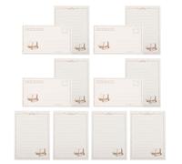 FUNOMOCYA Lot de 2 de Papier à Lettres Décoratif Vintage Blanc Enveloppes Papier pour Écrire Lisse et Créatif pour Laisser des Messages et Copier des Poèmes