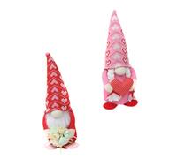 FUNOMOCYA Lot de 2 Décorations Saint-Valentin Poupées Gnomes sans Visage, Set Intérieur 2 Pièces Homme et Femme, Décor Festival Adorable pour Maison et Fête Romantique
