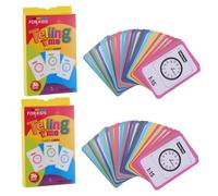 FUNOMOCYA Lot de 2 Horloges Éducatives Colorées pour Garçon et Filles 2-9 Ans, Pédagogique pour Apprendre à Lire L'heure Analogique et Numérique, Outil Créatif d'apprentissage des Heures,