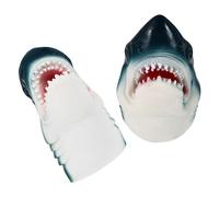 FUNOMOCYA Lot de 2 Marionnettes à Main Requin en Plastique Écologique, Taille Petite, de Rôle pour Garçon et Filles, Stimulation Imagination, Main et Doigt, Jeu Interactif Amusant