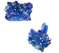FUNOMOCYA Lot de 2 Pierres de Cristal Bleues Naturelles Décoratives 100G Amas de Cristal pour Aquarium et Décoration Intérieure Pierres de Paysage Uniques pour Jardin Feng Shui et
