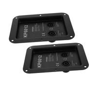 FUNOMOCYA Lot de 2 Plaques de Borne en Fer pour Haut-parleur Scène 612, Connecteur Double Prise Jack, Panneau de Prise Haut-parleur, Pièce de Remplacement pour Câble et Borne de Connexion