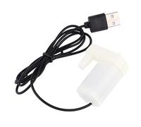 FUNOMOCYA Lot de 2 Pompes à Eau Submersibles USB Silencieuses avec Câble 1 M pour Aquarium et Fontaine, Micro Pompe Miniature DC 5v, Débit Réglable, Noir et Blanc