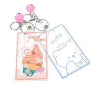 FUNOMOCYA Lot de 2 Porte-Cartes Transparents en Acrylique pour Cartes d'Élève Cartes de Bus et Scolaires Étui Léger et Compact Porte-Clés Protection Solide pour Usage Quotidien